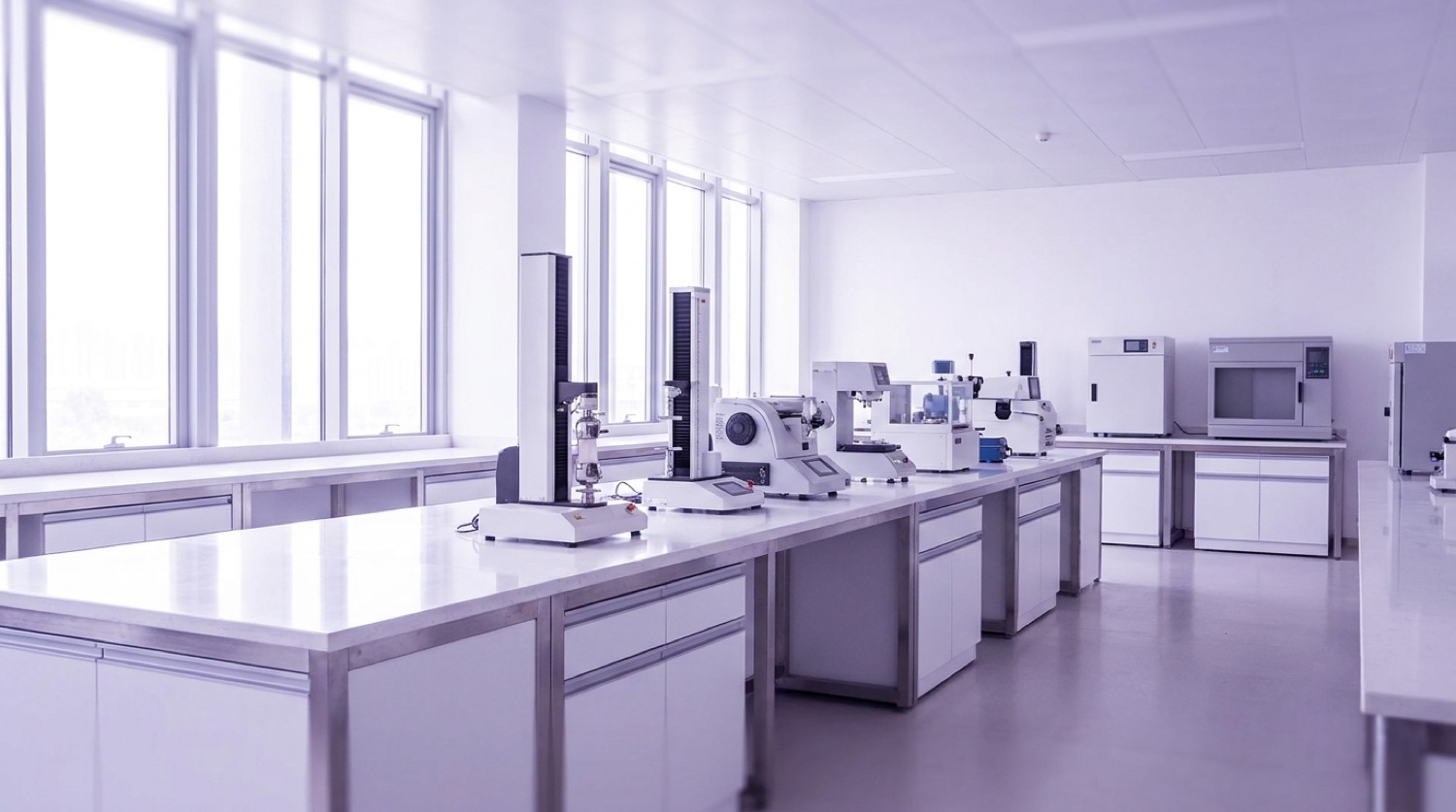 Modern textile testing laboratory