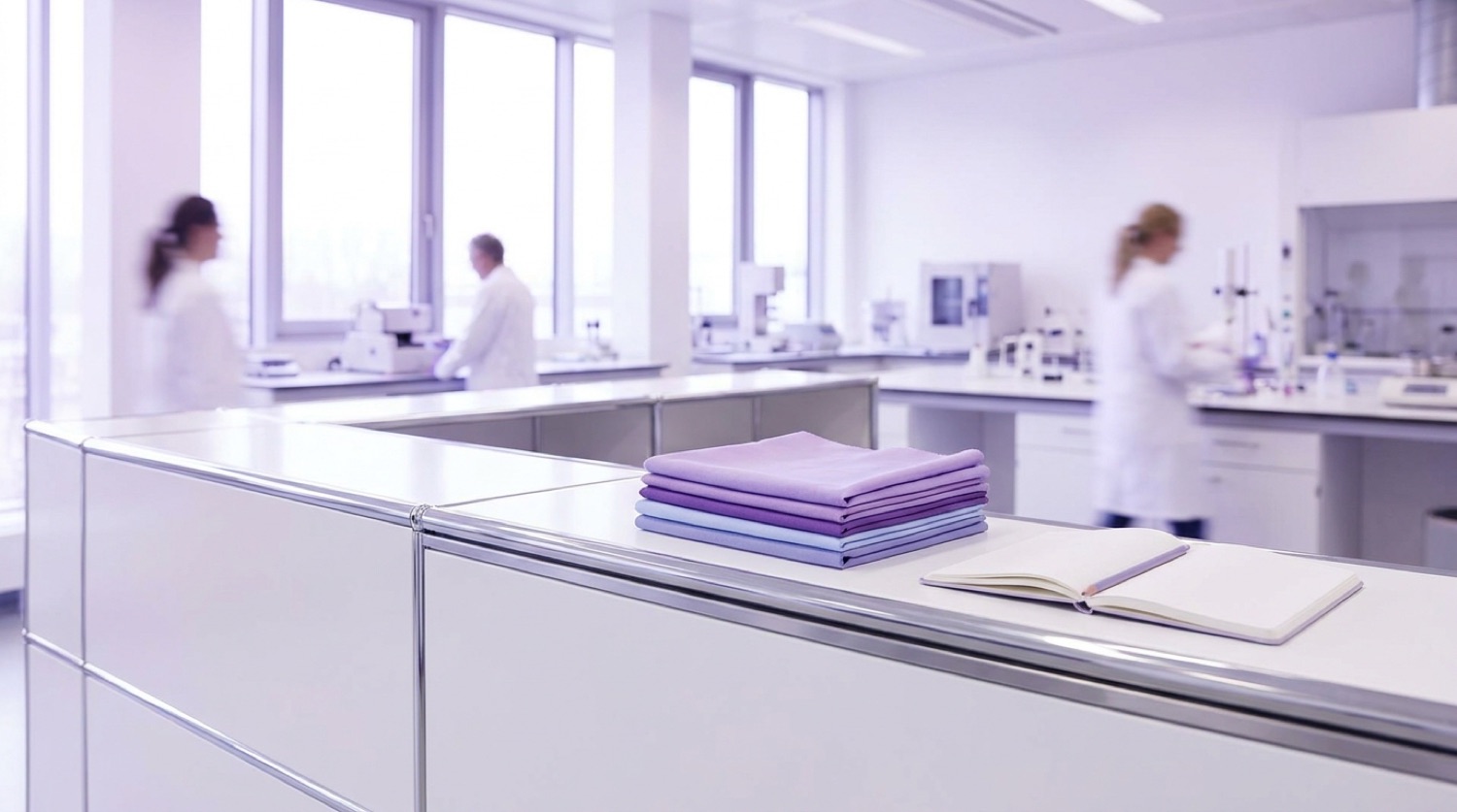 Consultation area at a textile testing laboratory